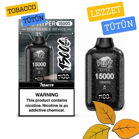 Pufftech Hyper 15000 Puff Bar %5 Nikotin Tobacco Pufftech Hyper 15000 Puff Bar %5 Nikotin Tobacco