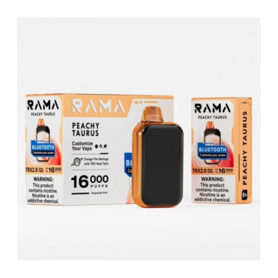 Rama 16.000 Puff Bar %5 Peachy Taurus Rama 16.000 Puff Bar %5 Peachy Taurus