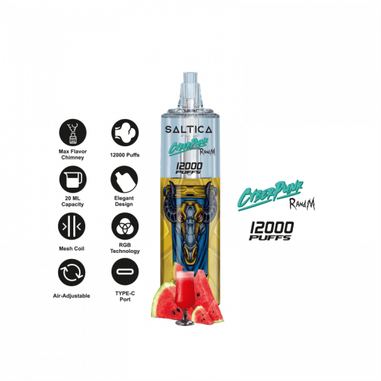 Saltica Cyberpunk 12000 Puff Bar 50mg Nikotin Watermelon Lemonade Saltica Cyberpunk 12000 Puff Bar 50mg Nikotin Watermelon Lemonade