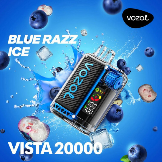 Vozol Vista 20000 Puff Bar %5 Nikotin Blue Razz İce Vozol Vista 20000 Puff Bar %5 Nikotin Blue Razz İce