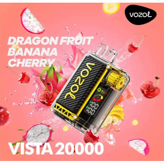 Vozol Vista 20000 Puff Bar %5 Nikotin Dragon Fruit Banana Cherry Vozol Vista 20000 Puff Bar %5 Nikotin Dragon Fruit Banana Cherry
