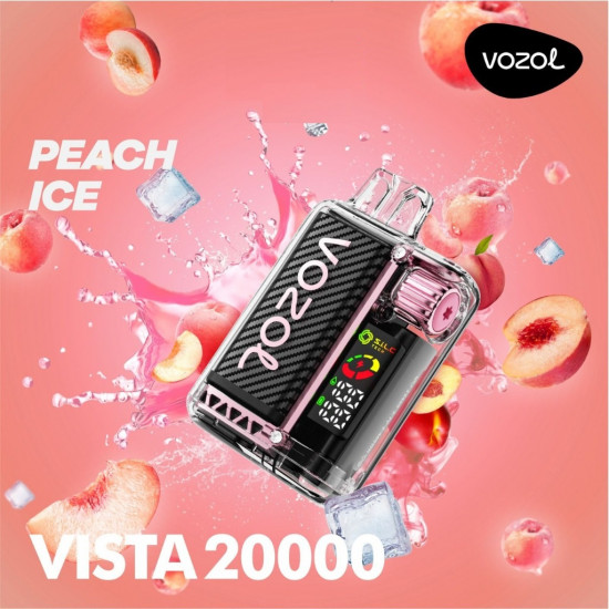 Vozol Vista 20000 Puff Bar %5 Nikotin Peach İce Vozol Vista 20000 Puff Bar %5 Nikotin Peach İce