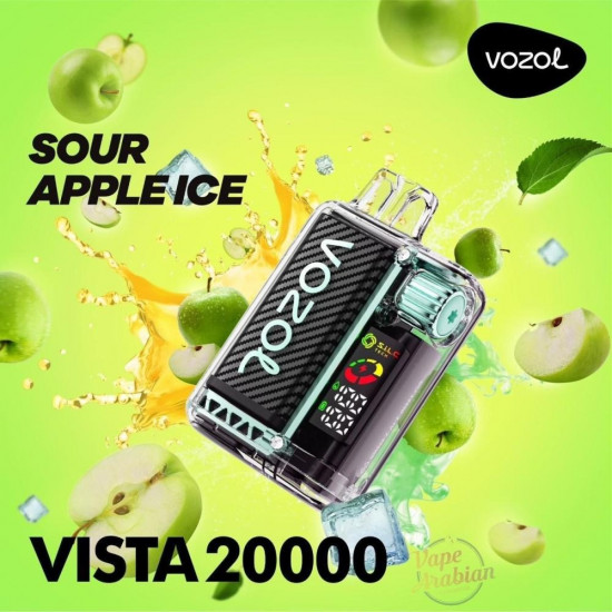 Vozol Vista 20000 Puff Bar %5 Nikotin Sour Apple İce Vozol Vista 20000 Puff Bar %5 Nikotin Sour Apple İce