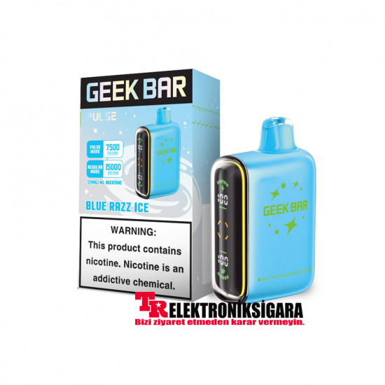 Geek Bar Pulse 15000 Puff %5 Nikotin Blue Razz İce Geek Bar Pulse 15000 Puff %5 Nikotin Blue Razz İce